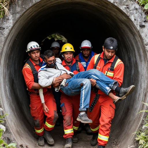 Rescatan con vida a dos obreros atrapados por nueve días en túnel de Nepal